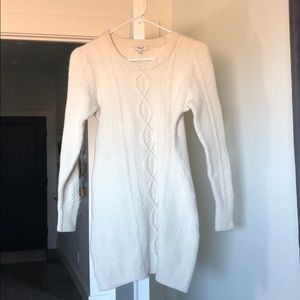 Cream sweater dress